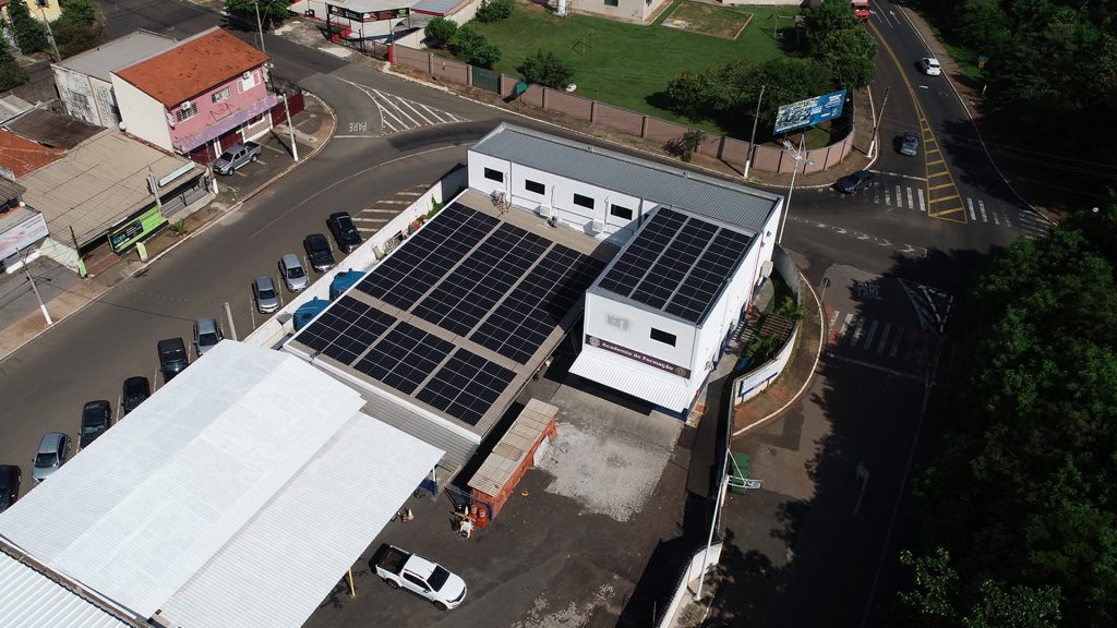 Foto de drone captada para mostrar em detalhes todo o projeto desenvolvido